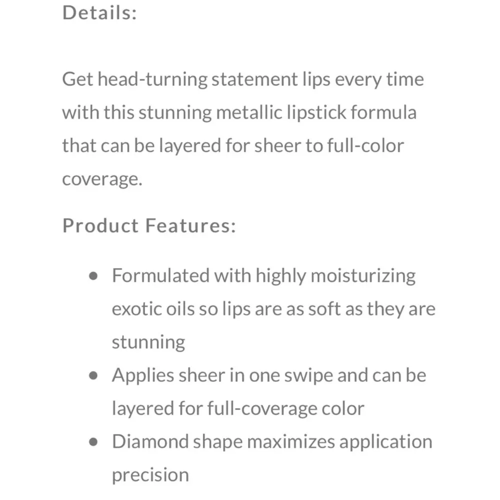 LIQUE Nightowl Metallic‎ Lipstick Plum Berry Sheer to Full Coverage